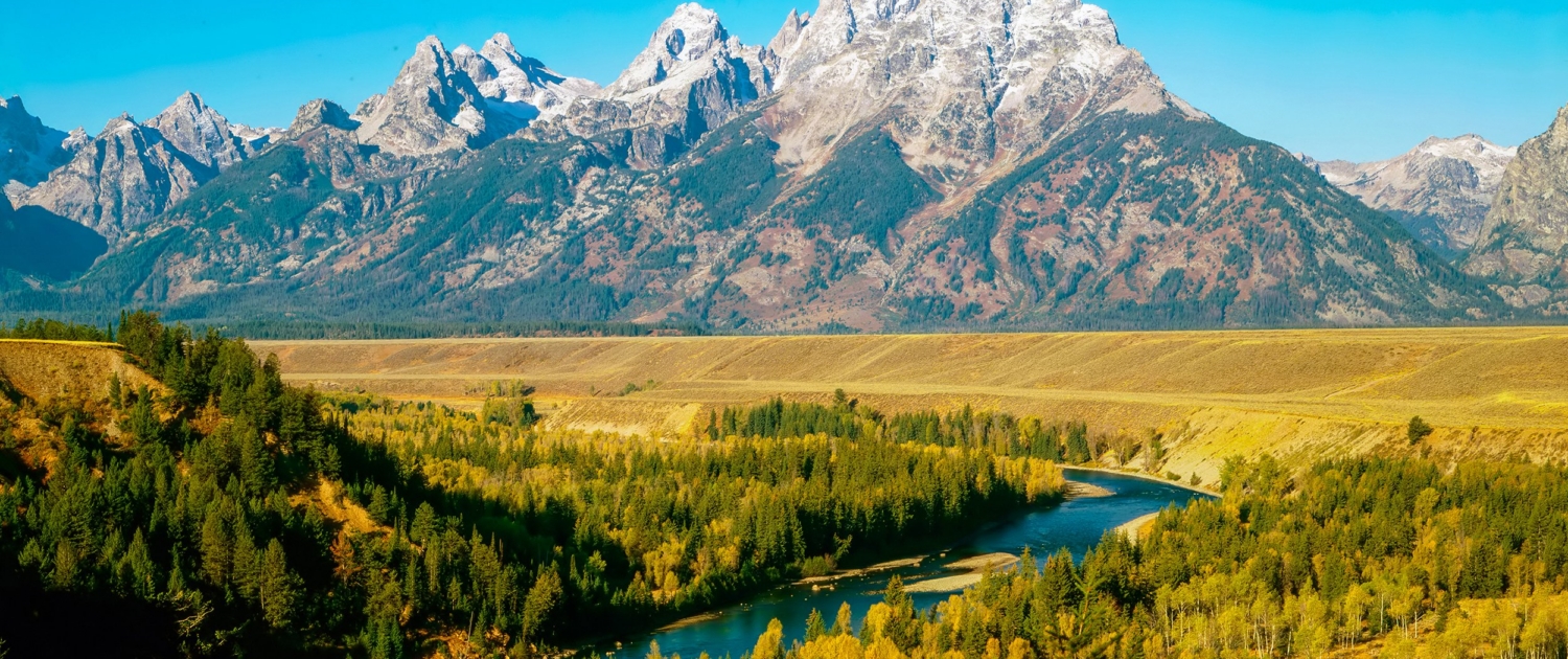 Grand Teton and Snake River in Wyoming