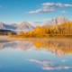Autumn landscape in Grand Teton National Park in Wyoming